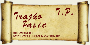Trajko Pašić vizit kartica